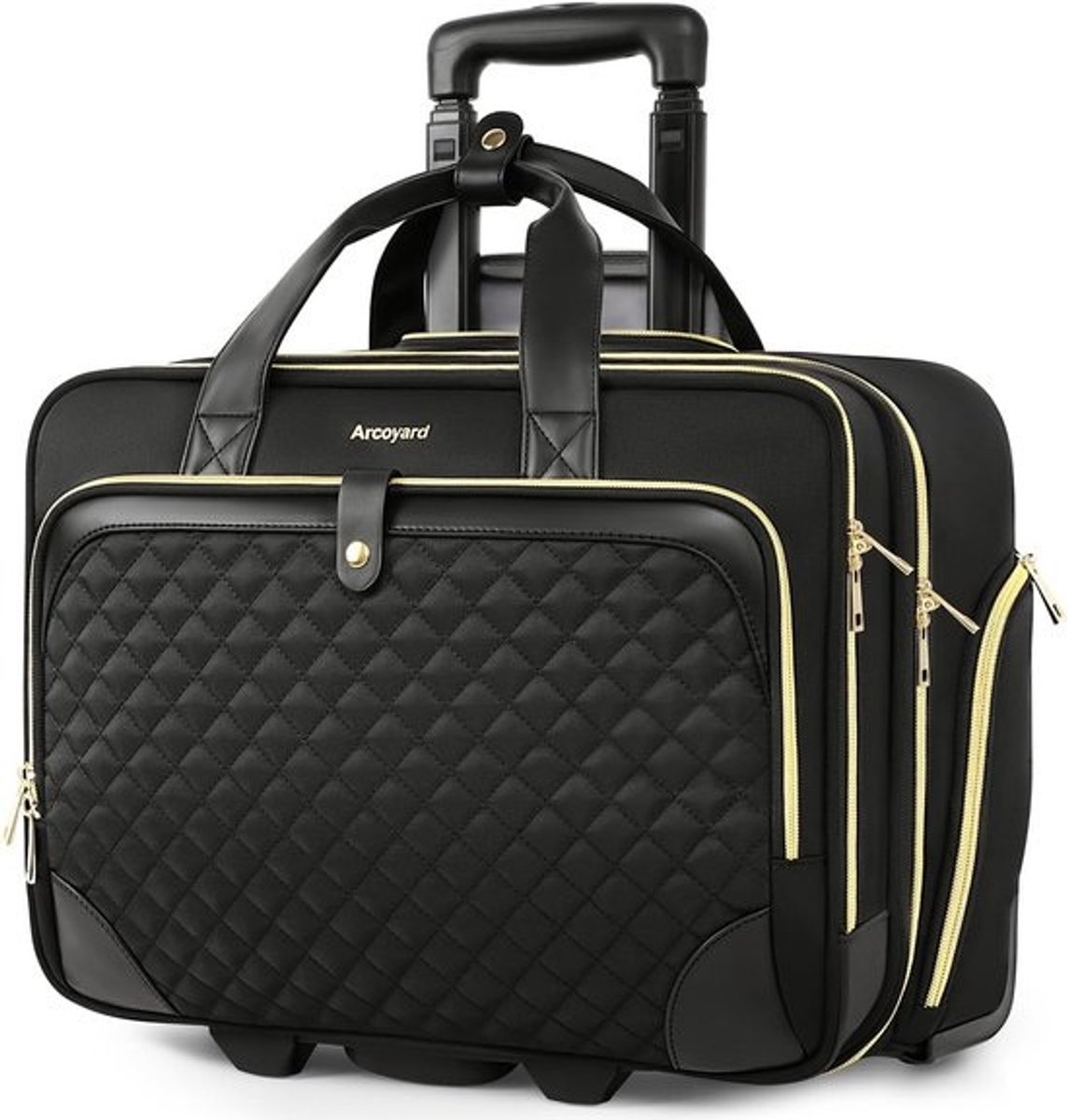 Rollende laptoptas met wielen voor dames - Waterdicht & Geschikt voor 17,3 inch