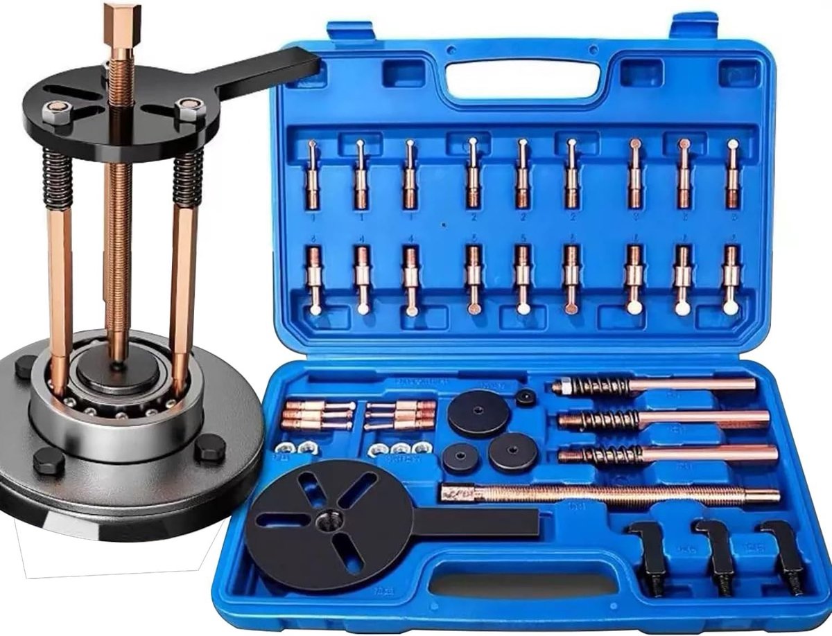 36-in-1 lagertrekkerset voor binnenlagers en wiellagers, veelzijdig demontagegereedschap met haakbekken en kogelkop, ideaal voor mechanische klussen en auto-onderhoud