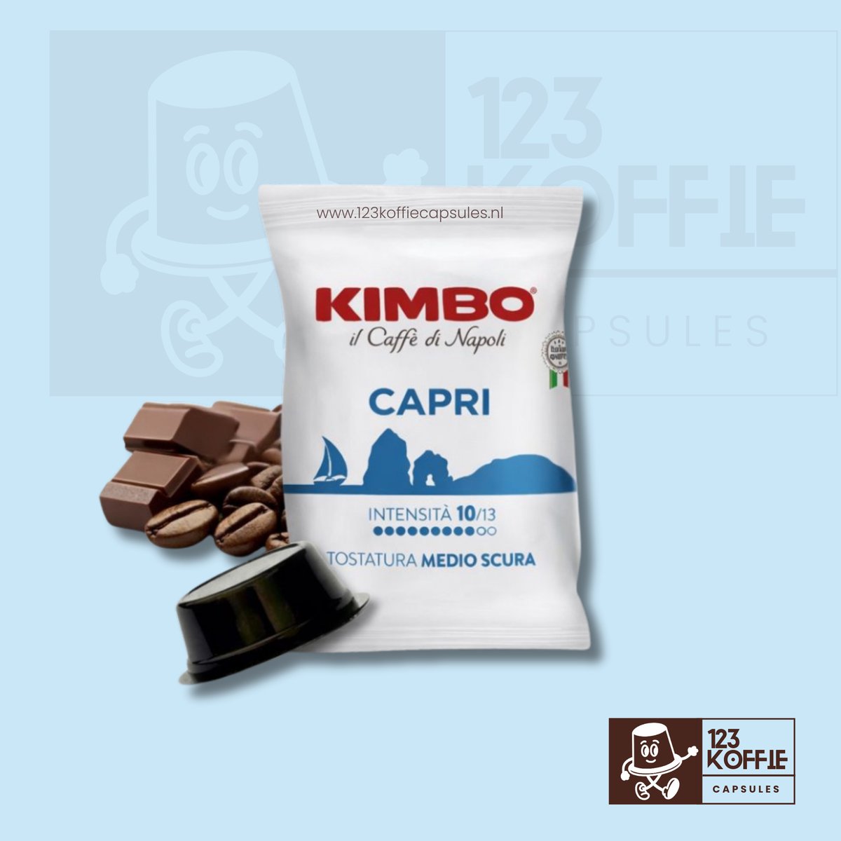 Kimbo Capri capsules A Modo Mio 50 stuks – Aromatische espresso Koffiecups