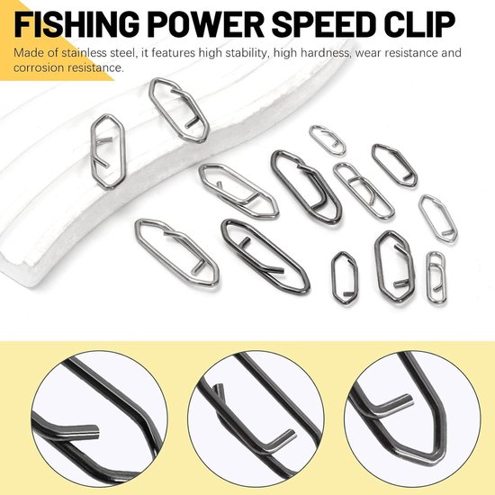Power Clips voor Vissen - Hoge Sterkte RVS Speed Clips XS S M L voor Snel Lokken en Verandering — afbeelding 2