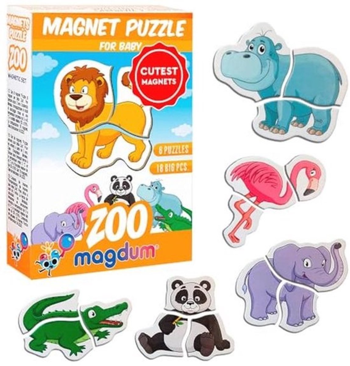 Grote Magnetische Baby Puzzels voor Kinderen - Dierlijke Educatieve Puzzels voor Peuters van 3 Jaar - Leer Boerderij Dieren - Jigsaw Puzzels