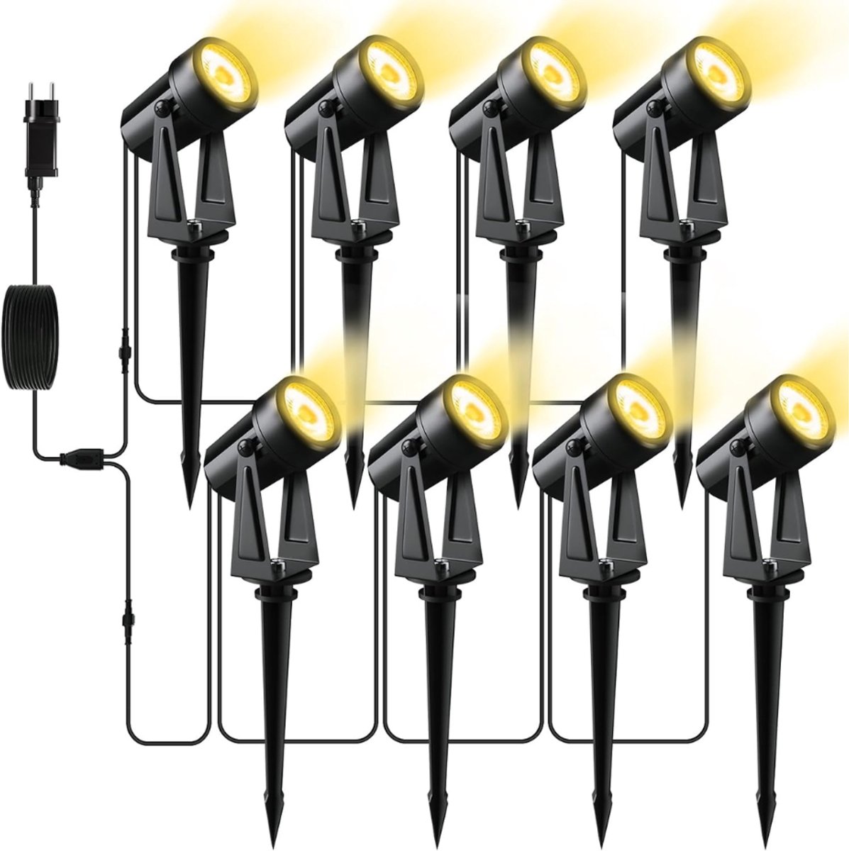 DYVNS® Tuinspots voor Buiten - Grondspot - Tuinverlichting - 8 Stuks - Waterdicht