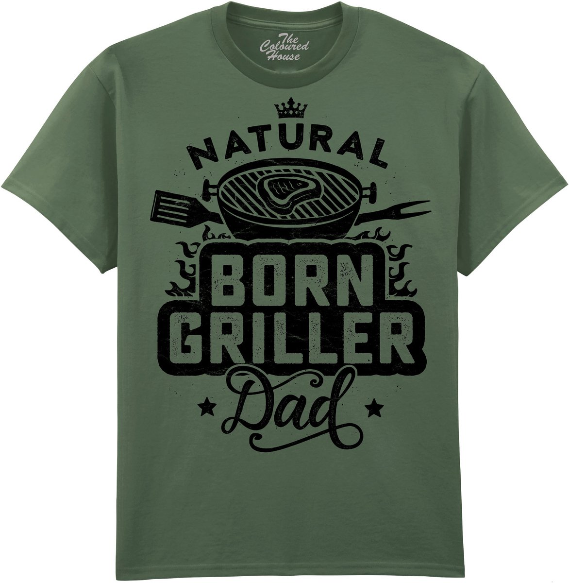 Barbecue Natural Born Griller Dad The Coloured House T-shirt S