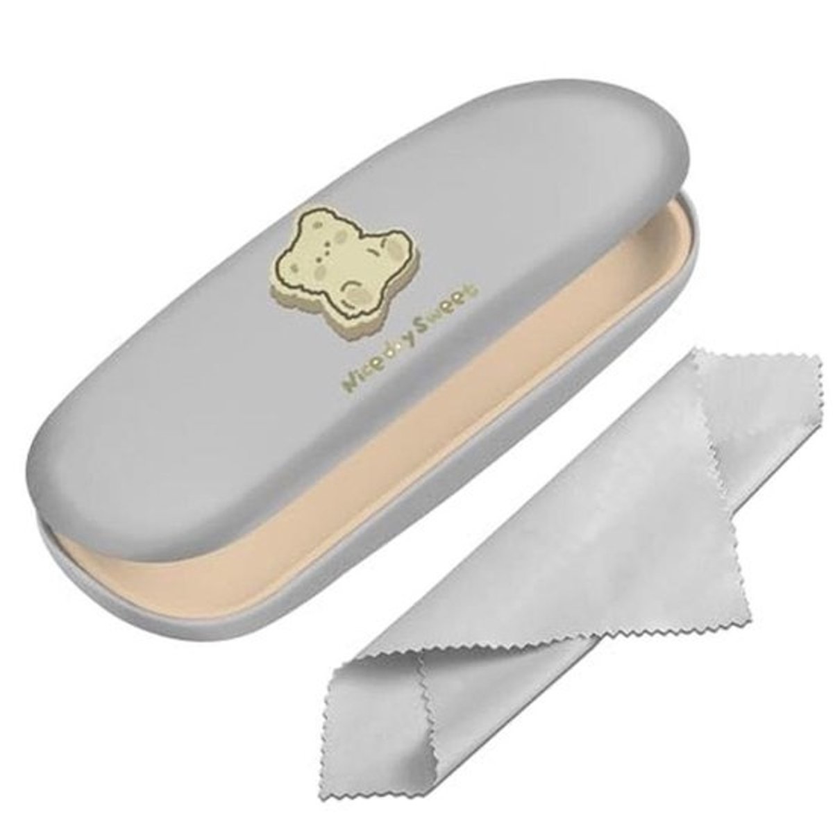 Hard Shell Eyeglasses Case with Cleaning Cloth for Women