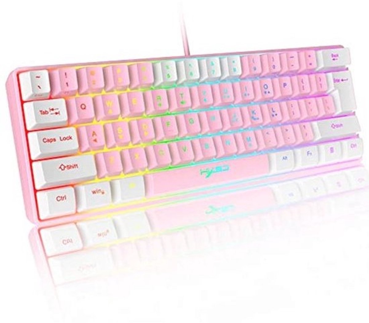 60% Compact RGB Gaming Keyboard with 11 Backlit Effects - Mini Mechanical Keyboard for PC