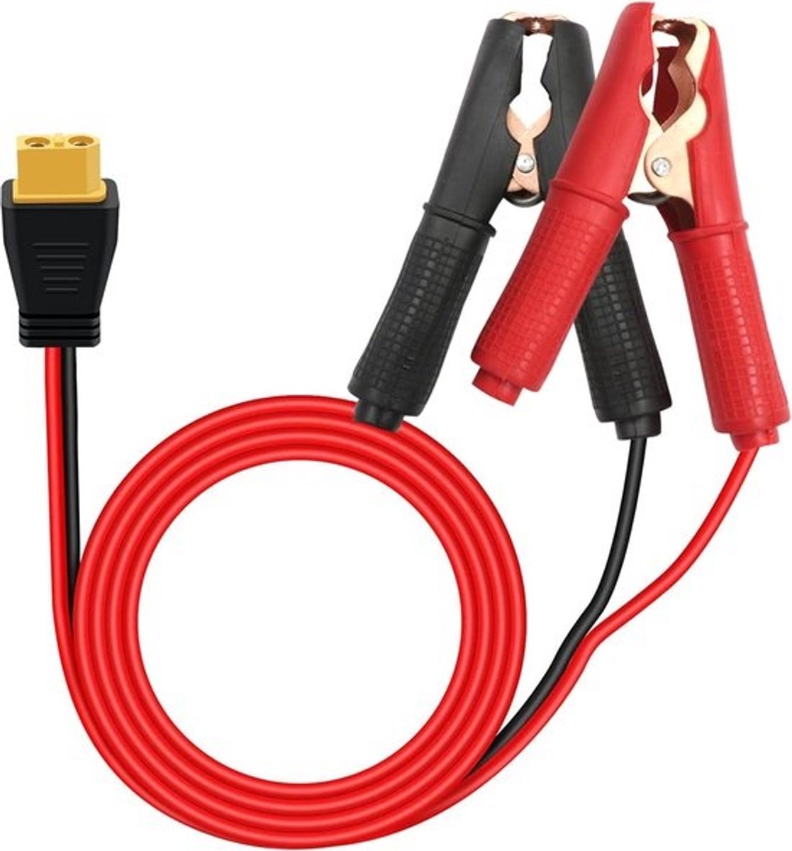 Krokodillenclip Kabel - Accu Verloop - Stroom Aansluiten - Zuiver Koper Clips - 3 Meter - Rood Zwart
