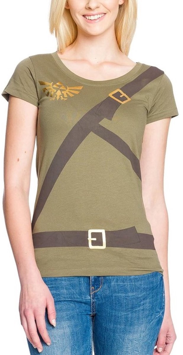 Dames T-Shirt Link Cosplay - Gaming The Legend of Zelda Stijl - Maat M