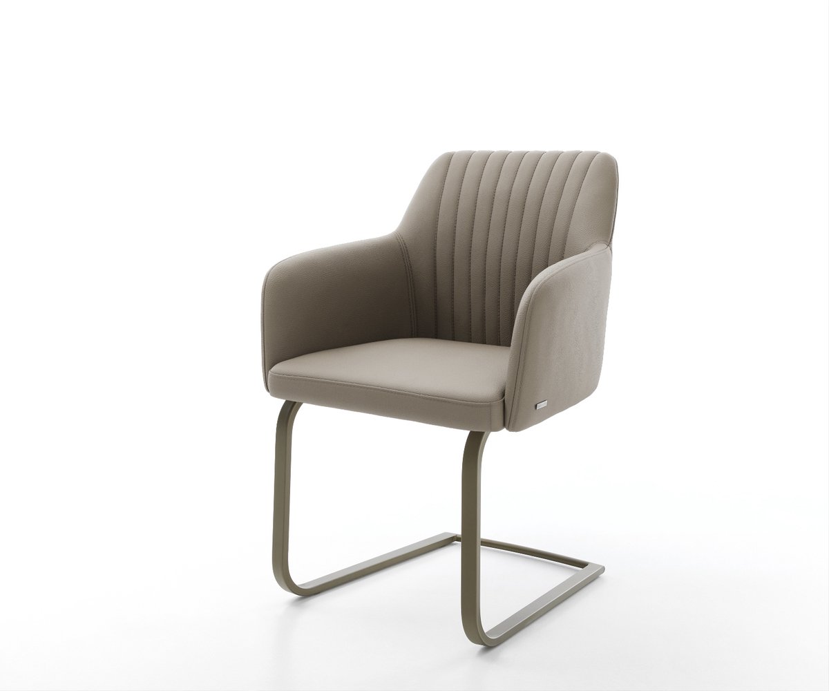 Sledestoel Greg-Flex sledemodel vlak afwerking met titanium echt leer mud pocketveer kern