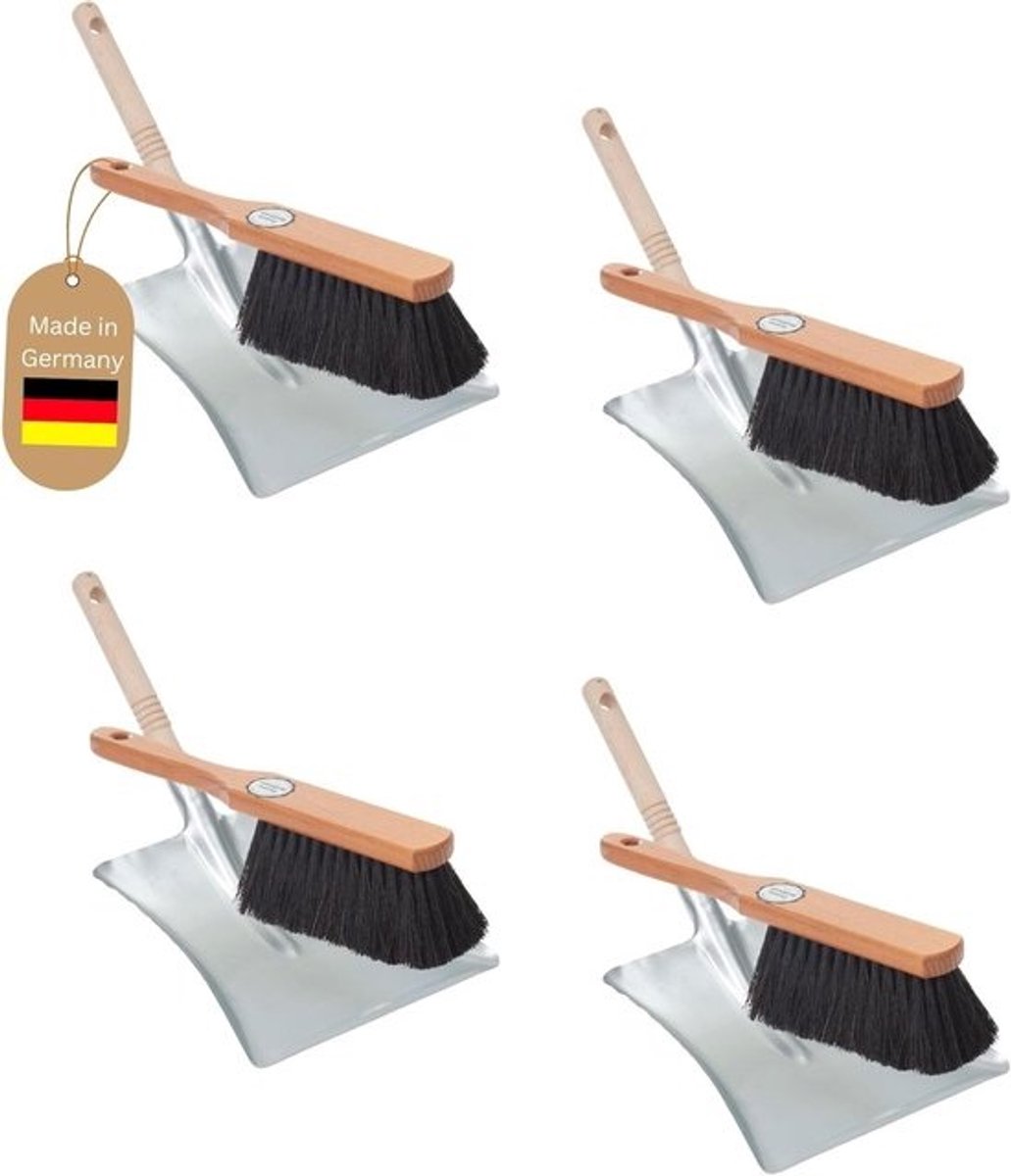 Set van 4 Veegsets met Handveger en Verzalde Blik