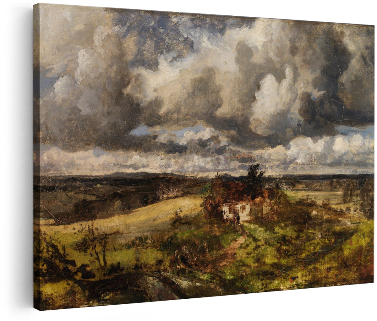 Artaza Canvas Schilderij Landschap - 180x120 cm - Groot - Wanddecoratie Natuur - Muurdecoratie Klassiek Schilderij - Decoratie Woonkamer - Schilderijen Op Canvas