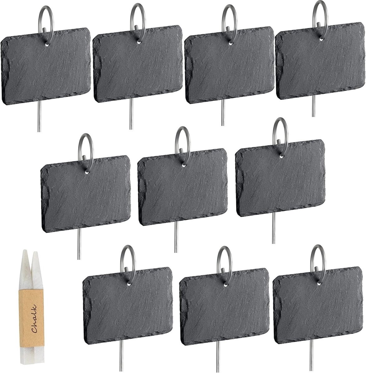 Set van 10 Eco-vriendelijke Plantenlabels van Leisteen voor Tuinplanten en Kweekplanten