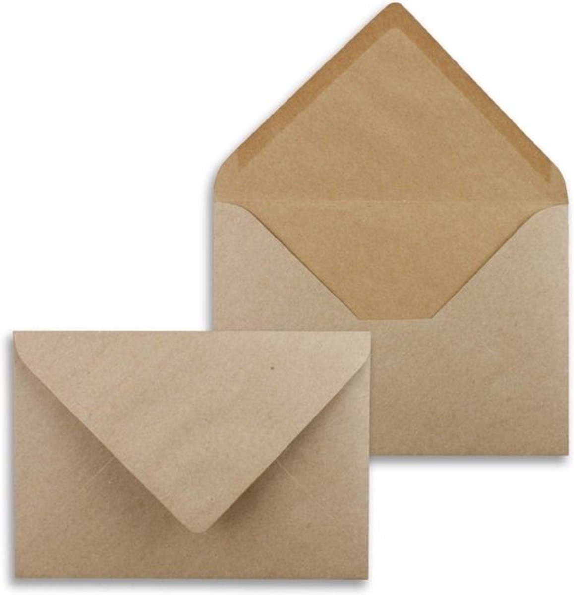 Enveloppen B6 - Papieren enveloppen - Kaarten versturen - Kraftpapier 120 g/m² - 176 x 125 cm - Kraftbruin