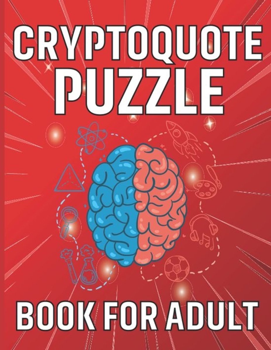 Puzzelboek Cijfercodes - Cryptogrammen Voor Volwassenen - Mentale Stimulatie - 150 Puzzels Met Hints - 8.5x11 Inch
