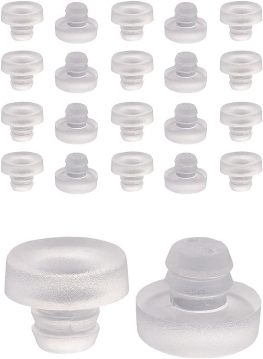 Rubberen Afstandhouders - Anti-slip Pads - Meubels Beschermen - Transparant PVC Materiaal - 20 stuks 6.5 mm - Transparant