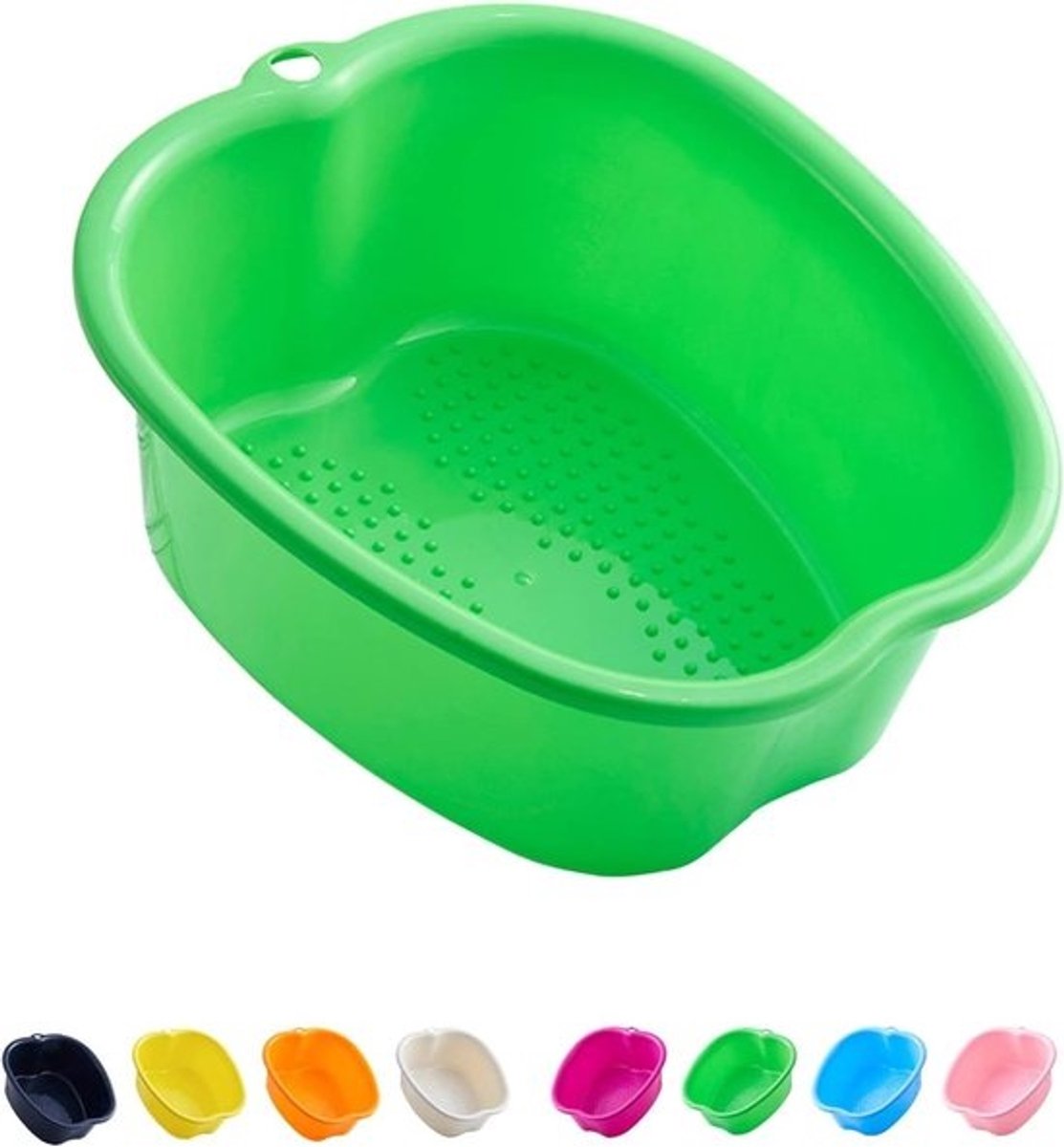 Voetenbad Schaal - Pedicure Kom - Voetverzorging Thuis - Met Massage Noppen - 33 x 37 x 15 cm - Groen