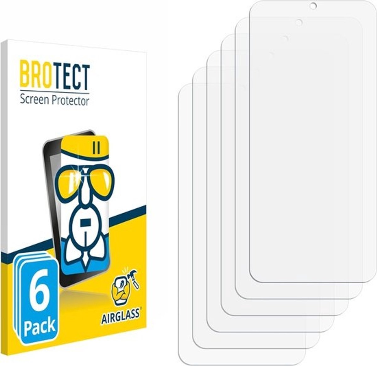 Screen Protectors - Beschermfolie Displays - Terminal Bescherming - Hybride Glas Flexibel - 6 Stuks - Transparant