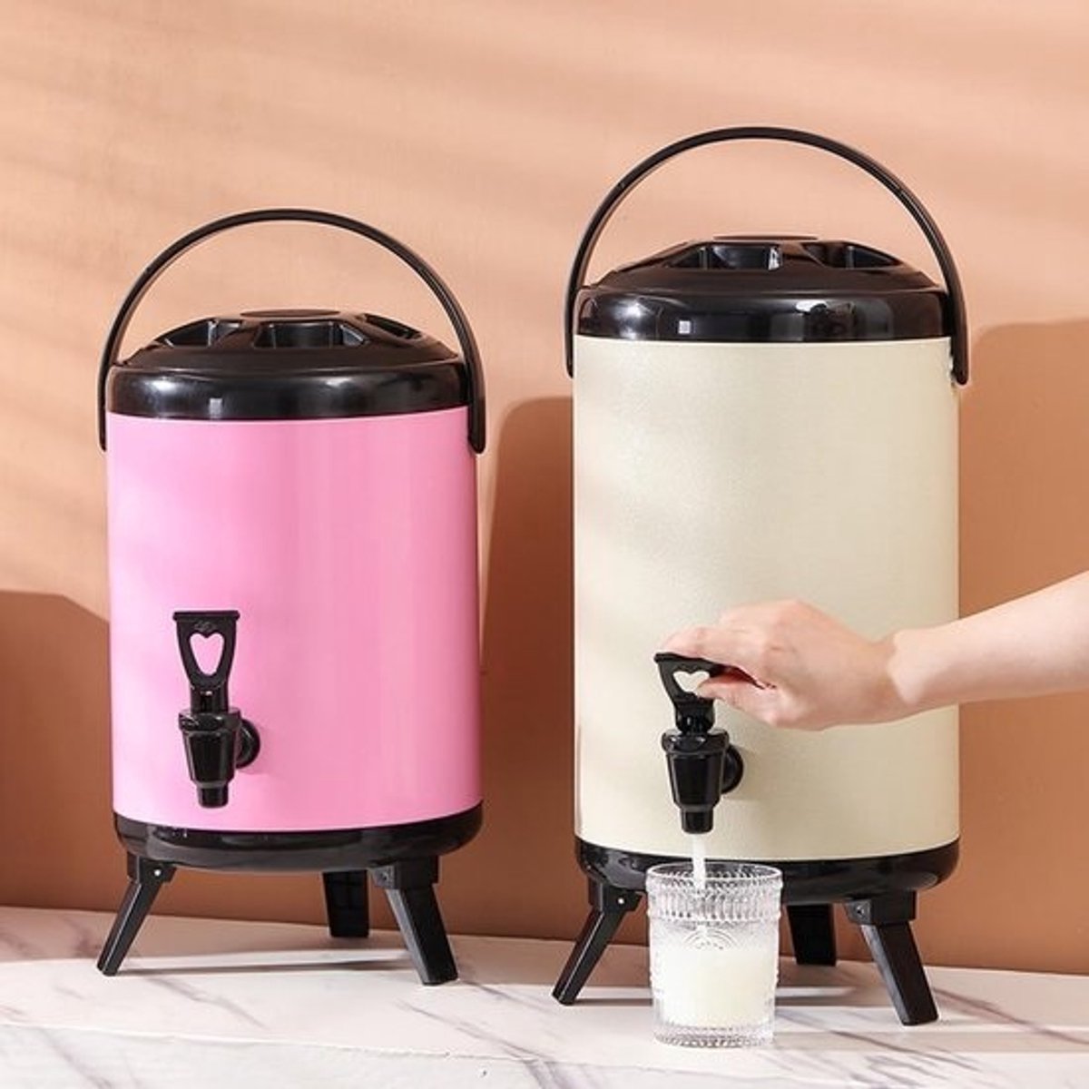 Drankdispenser Buiten - Geïsoleerde Emmer - Serveren met Kraan - Premium Schuim Isolatie - 10 Liter Capaciteit - Zwart