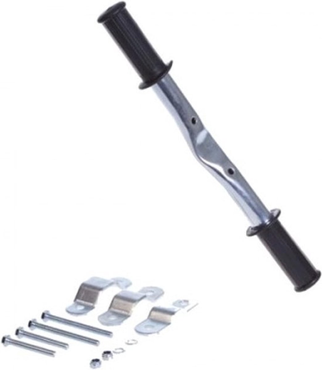 Fiets Voetrust - Fietsondersteuning - Extra Stabiliteit - Met 3 Adapters - Eén Maat - Zilver