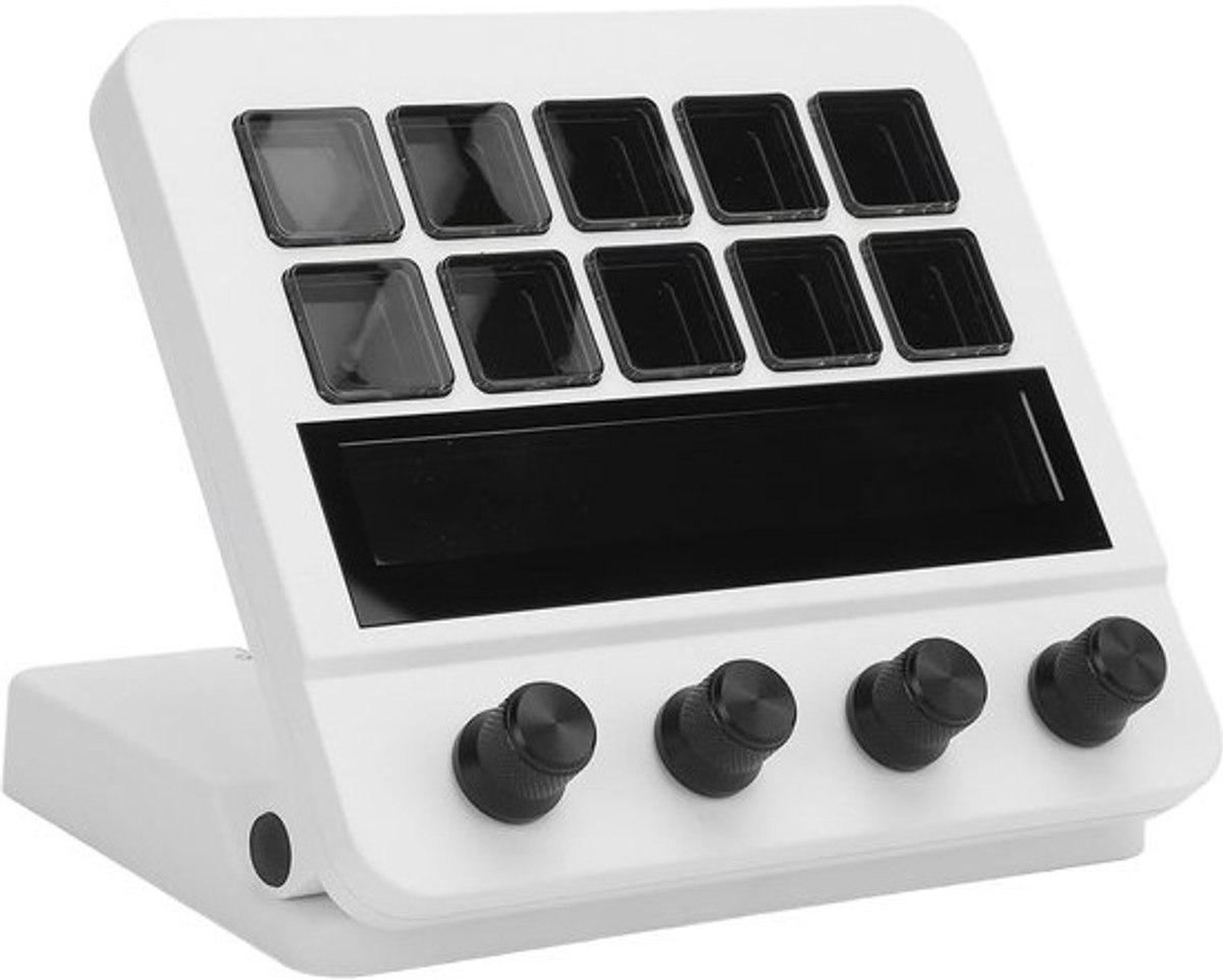 Stream Controller Deck - Studio Bediening - Efficiënt Werken - 10 Aanpasbare LCD-toetsen - 22 x 17 x 10 cm