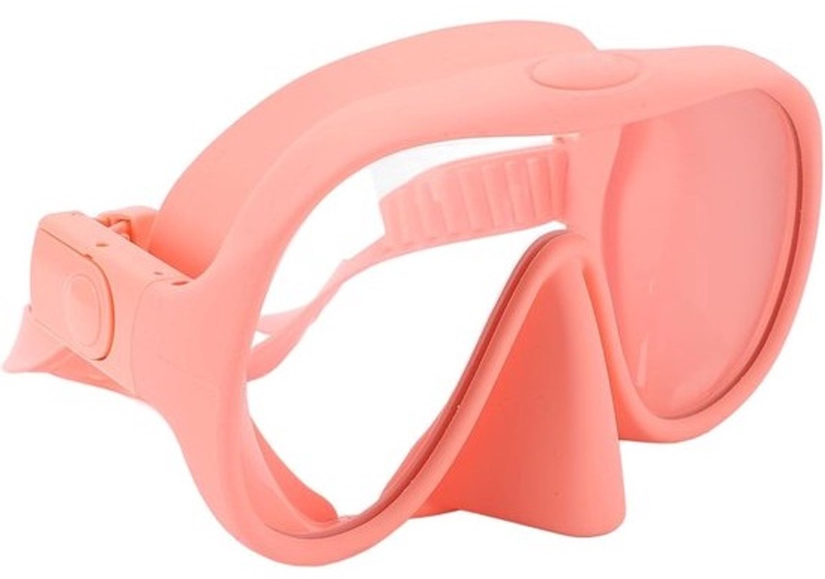 Opvouwbare Duikbril - Zwembril Kinderen - Snorkelen Zwemmen - Gehard Glas Lens - Grote Weergave - Roze