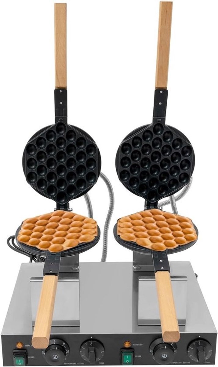 Dubbel Wafelijzer - Professioneel Apparaat - Snel Wafels Maken - Instelbare Temperatuur - 445 x 335 x 235 cm