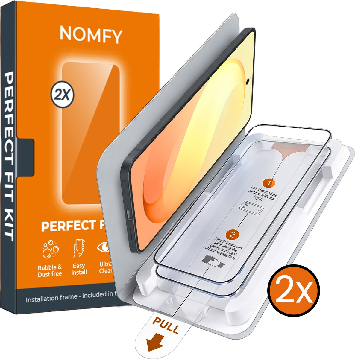Screenprotector - Geschikt voor Samsung Galaxy S26 FE - 2 Stuks - Met Installatietray - Perfect Fit Kit - Beschermglas - Gehard Glas - Simpel Aanbrengen - Tempered Glass - Screen Protector - Case Friendly