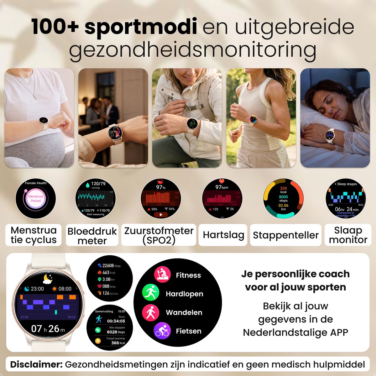 Inwealth Auréa Pro GPS Smartwatch Dames - Hartslagmeter - afbeelding 3