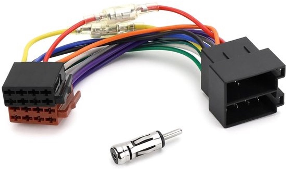 Autoradio Adapterset - ISO Verloopkabel - Radio Installatie - Polariteit Aanpasbaar - 18 x 3.5 x 2.5 cm