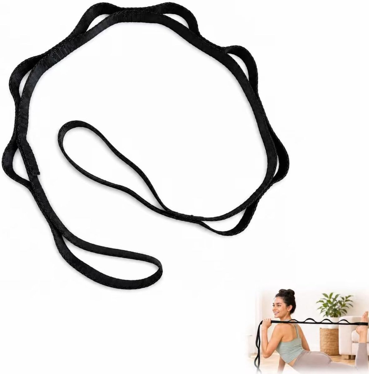 Daisy Chain Dip Belt 1.2m voor Yoga, Klimmen en Fitness Oefeningen met Verstelbare Band