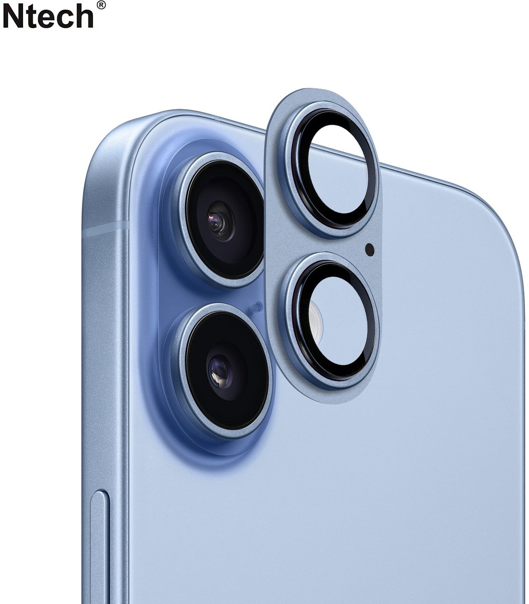 Camera Lens Screen Protector Blauw Geschikt voor iPhone 17 Camera Lens Protector - Matte Metal Plate Full Coverage