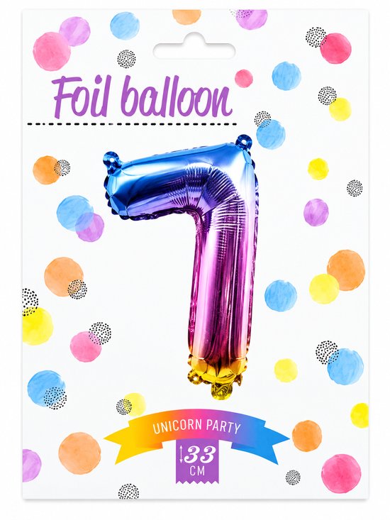 Folie Cijferballon 33cm - Cijfer 7