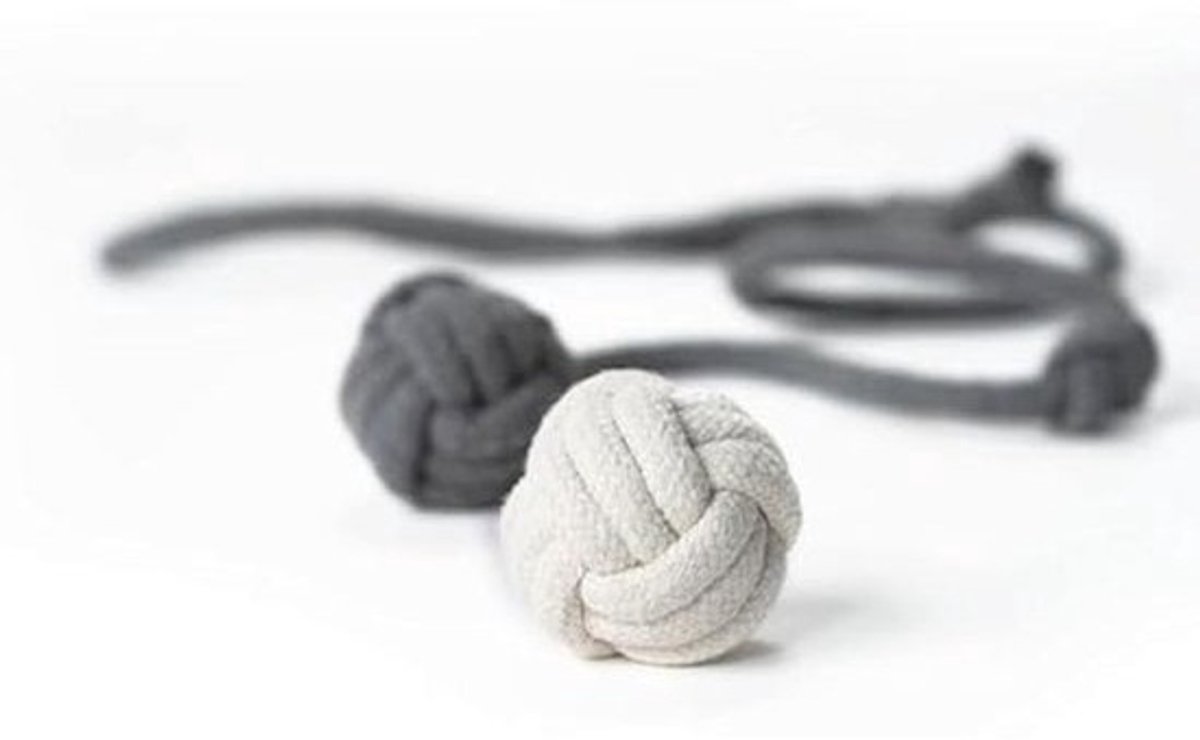 Katten Knoopballen Set van 2 | Natuurlijke Speeltje voor Katten | Katoenen Speelballen | Modern en Duurzaam Katten Speelgoed