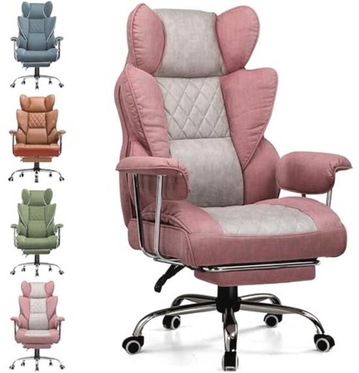 Ergonomische Gamingstoel met Verstelbare Rugleuning en Voetensteun - Perfect voor Werk en Spel