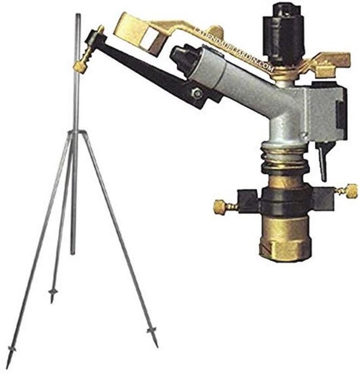 Suinga Ibis Lawn Sprinkler Set 1 Inch Adjustable 13-23 m Pressure 1.5 to 5 Bar Including Metal Tripod 1 Inch
