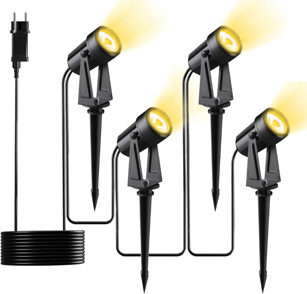 DYVNS® Tuinspots voor Buiten - Grondspot - Tuinverlichting - 4 Stuks - Waterdicht