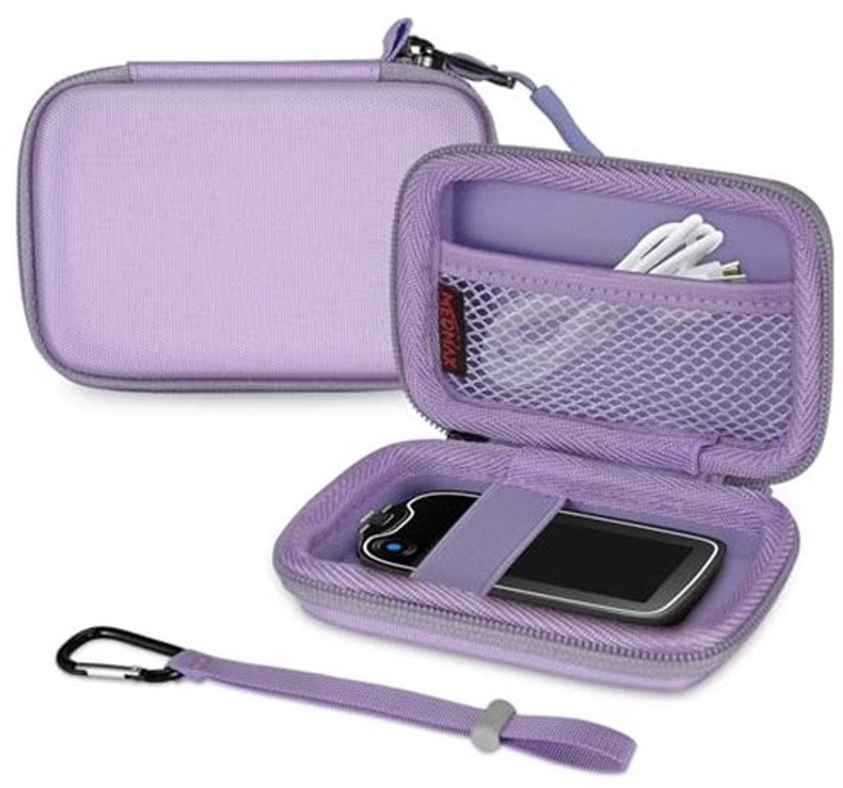 Tas voor Freestyle Libre 3, Free 2 en Free Lezer - Harde beschermhoes, licht en schokbestendig met clip en handvat voor diabetici