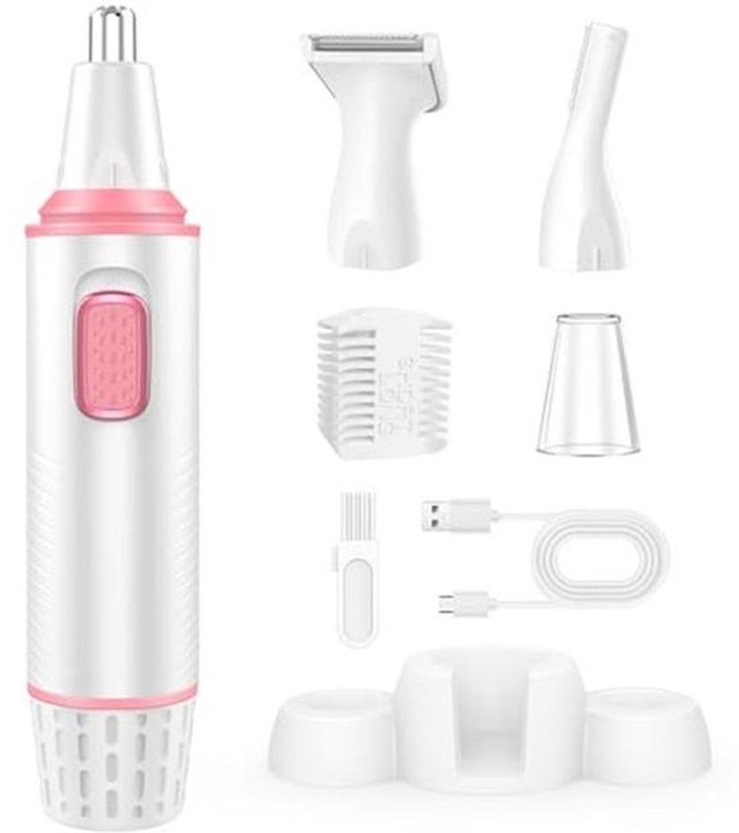USB-oplaadbare 3-in-1 Neushaartrimmer voor Professioneel Gebruik - Oorhaartrimmer met Dubbele Snijbladen