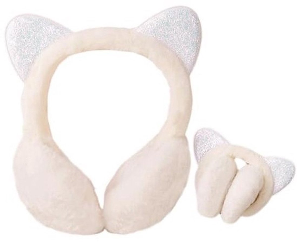 Opvouwbare Pluche Oorbeschermers voor Kinderen met Kat Oren
