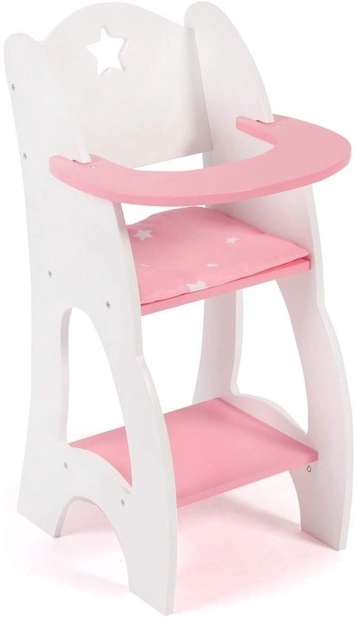 Poppenstoel voor poppen tot 46 cm - Roze sterren