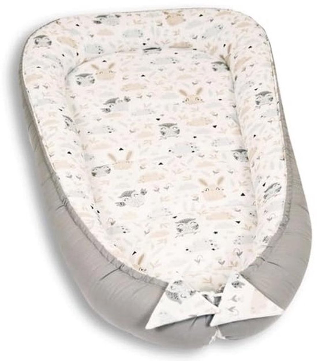 XXL Babynestje voor Babybed - 100% Katoen, 2-Zijdig, Comfortabel Reisbed en Knuffelnest