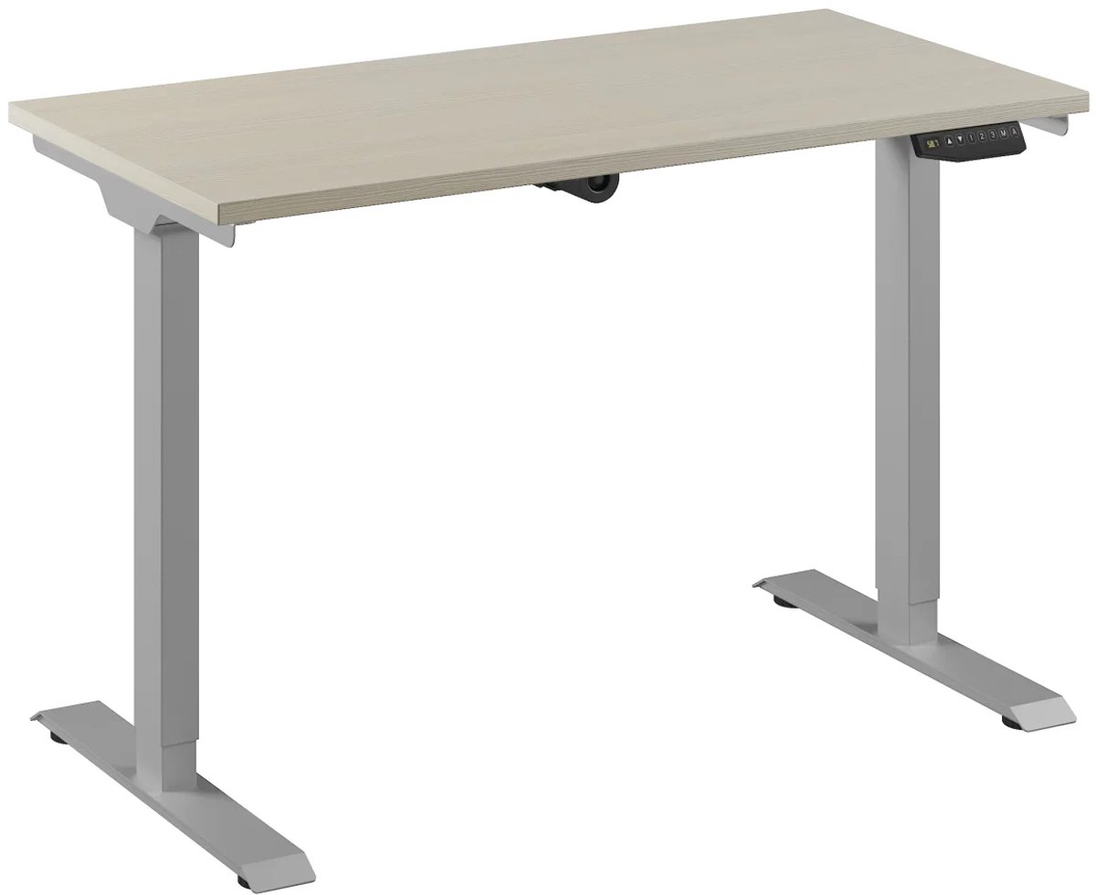 Bureau Adjust 1 Plus QA 120x60 Aluminium/Wit