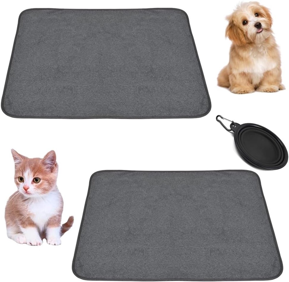 Wasbare Puppy Mat 60 x 45 cm - Antislip Hondentoilet Mat - Sneldrogend en Absorberend - Ideaal voor Zindelijkheidstraining en Huisdieren
