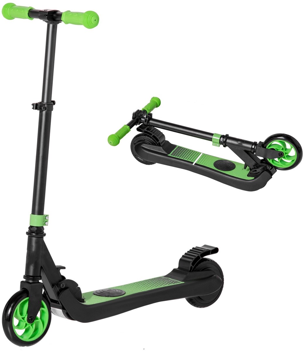 ECTEATOY® Elektrische Step - Opvouwbaar - Max. 8 km/u - Verstelbaar Stuur 75-80 cm - Groen voor Kinderen vanaf 6 Jaar