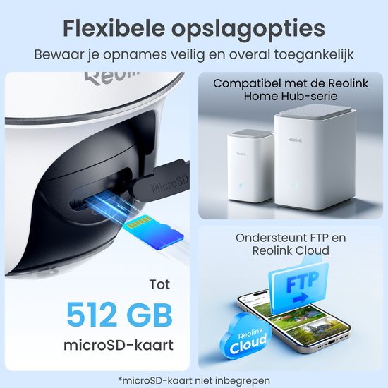 Reolink Argus PT Ultra, Eerste 4K Batterij Beveiligingscamera‘s Draadloos Buiten, 360° Pan Tilt Auto-Tracking, 8MP Kleuren Nachtzicht, 2.4/5 GHz Wi-Fi 6, Geen Abonnementen, Home Hub Compatibel van Merkloos — afbeelding 4