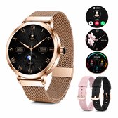 Golden Sound - Smartwatch Pro Women - 3 bracelets supplémentaires - Convient pour IOS, Android et HarmonyOS - Oxymètre - 40 mm