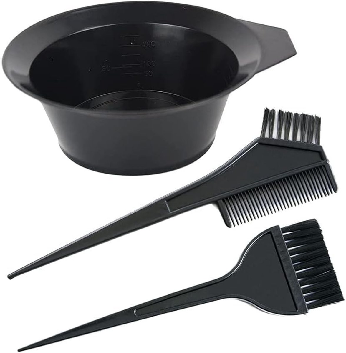 Complete Haarverf Set met Verfkwast, Verfbakje en Dubbelzijdige Kam voor Perfecte Kleuring