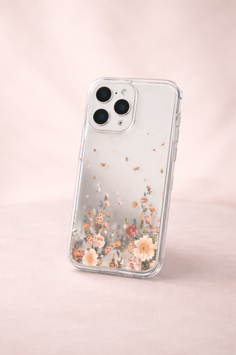 Mooi telefoonhoesje met bloemetjes - iPhone 12