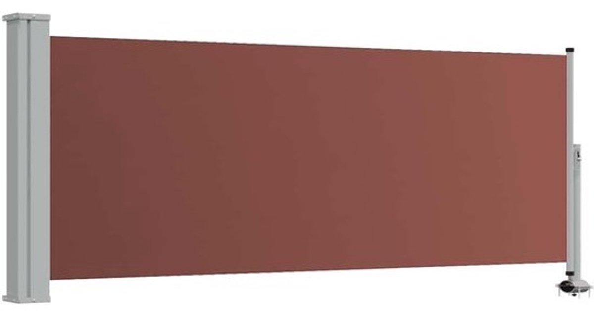 Uittrekbaar Tuinscherm - Zijscherm Terrasscherm - Privacy Creëren - Automatische Terugrolfunctie - 100x300 cm - Bruin