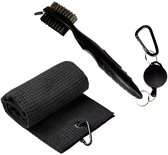 Jobber Sports Golfhanddoek met Golfborstel - 3-in-1 Set