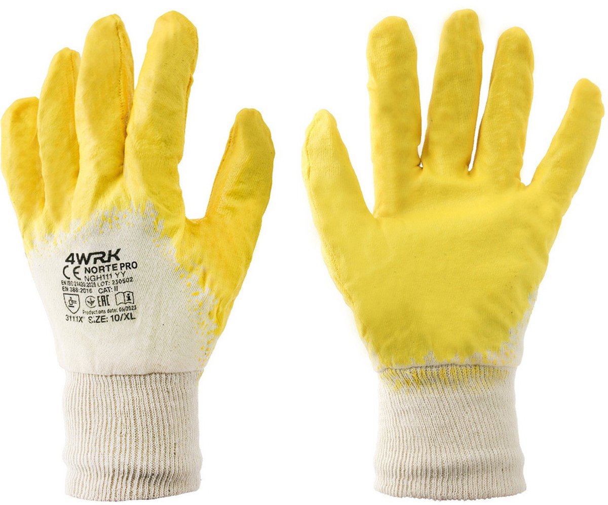 NORTE PRO YY Werkhandschoenen-Veiligheidshandschoenen-Montagehandschoenen -12 paar maat- 9/L
